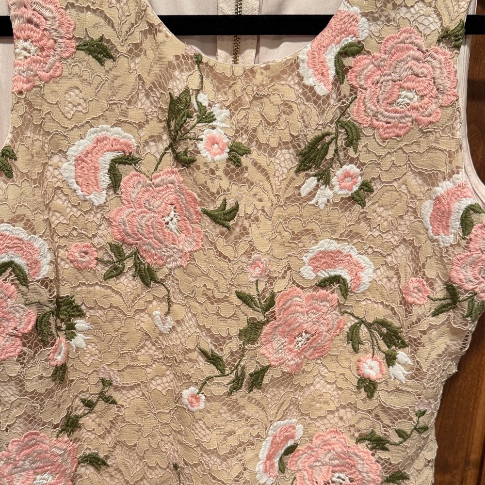 Calvin Klein Pink Floral Lace Mini Dress - Picture 5 of 11